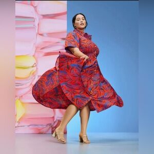 ALEXIS for Target Tropical Leaf Short
Sleeve Shirtdress ❤️